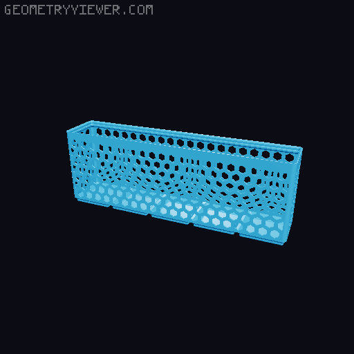 Gridfinity Hex Bins Light all sizes 3D model thumbnail