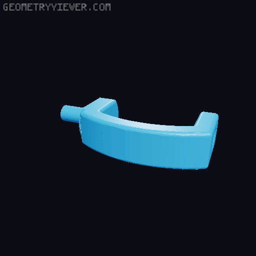 Paper towel holder for the edge of counter 3D model thumbnail