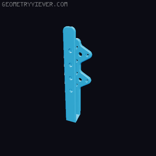Rugged Underdesk Laptop Mount 3D model thumbnail