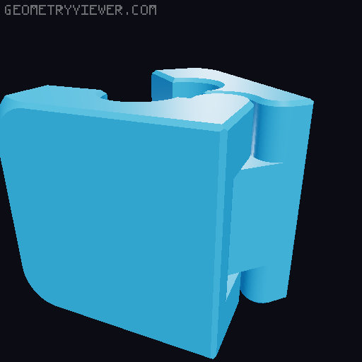 Magnetic Cable Clip Print In Place 3D model thumbnail