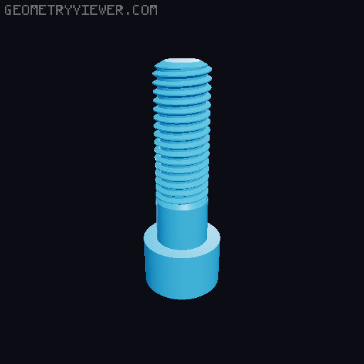 Hundreds of Metric Allen Screws with Cylindrical Head M2 up to M64 3D model thumbnail
