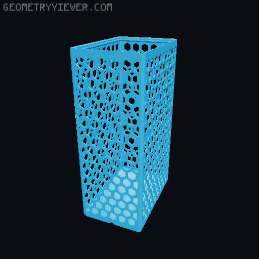 Gridfinity Hex Bins all sizes 3D model thumbnail