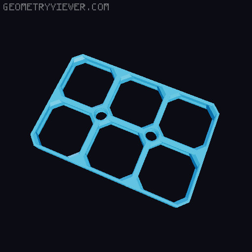 openGrid with Multiboard-compatible screw holes 3D model thumbnail