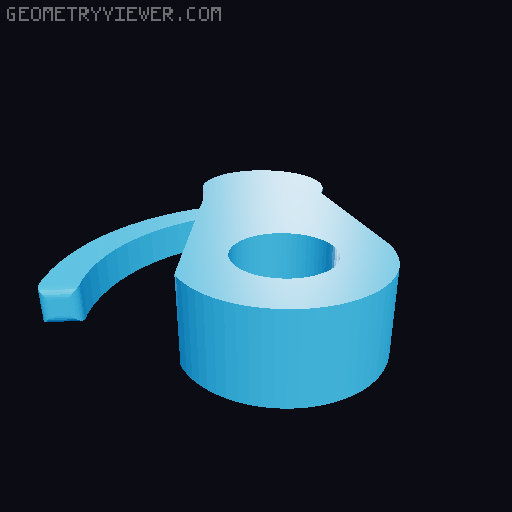 Locking Pole Clamp 3D model thumbnail