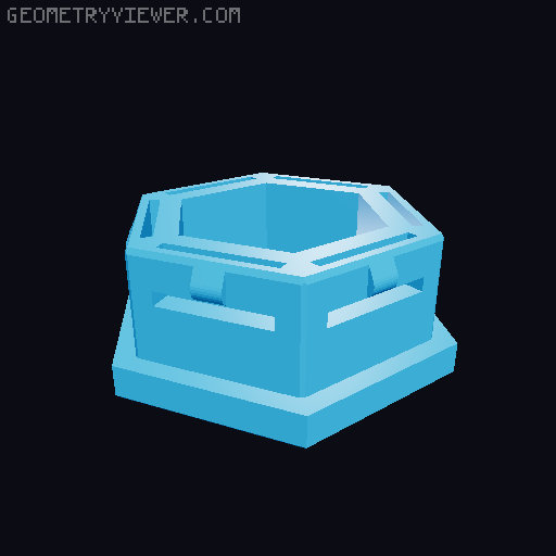 Honeycomb Wall Gridfinity Magnet Base 3D model thumbnail