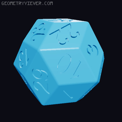 dice set 3D model thumbnail