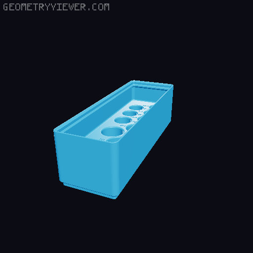 Gridfinity Stackable socket holders 3D model thumbnail