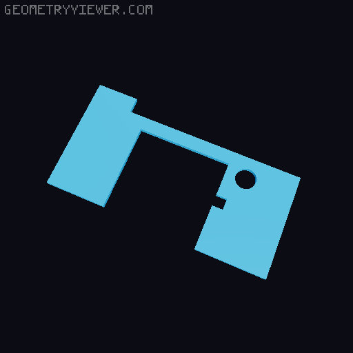 Mini Vault with Lever Tumbler Lock 3D model thumbnail
