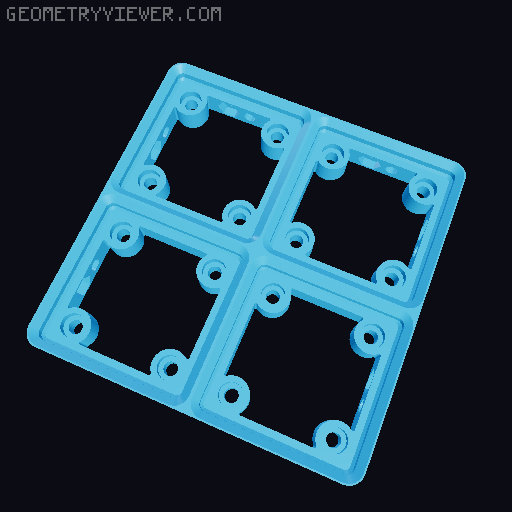Gridfinity Screwable Magnetic Base Plates 3D model thumbnail