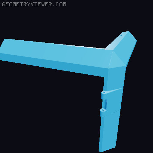 Right Hinged Version of front frame for CoreBOXX 3D model thumbnail
