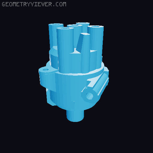 MINI Toyota 4 Cylinder Engine 22RE, Complete Working Model Mini Edition 3D model thumbnail