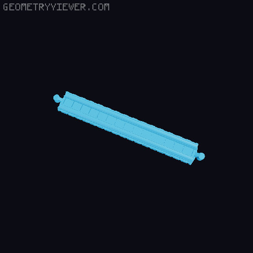 Wooden railway bridge system for Fischertechnik 3D model thumbnail