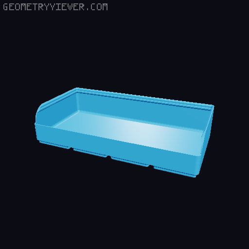 Gridfinity rouded bins collection all sizes 3D model thumbnail