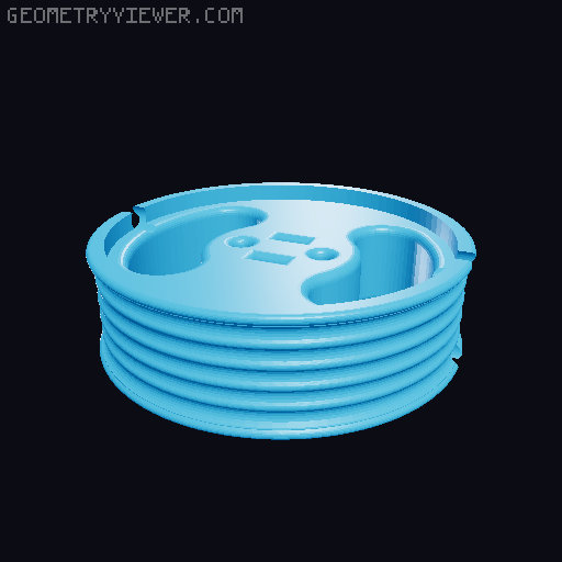 Cable & Adapter Travel Spool V2 (Functional Sockets) 3D model thumbnail