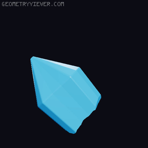 Model A Day Challenge - Day 58 - Quartz Crystal 3D model thumbnail
