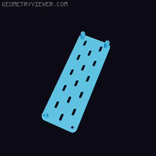 Skadis Pegboard, all sizes 80 to 360mm 3D model thumbnail