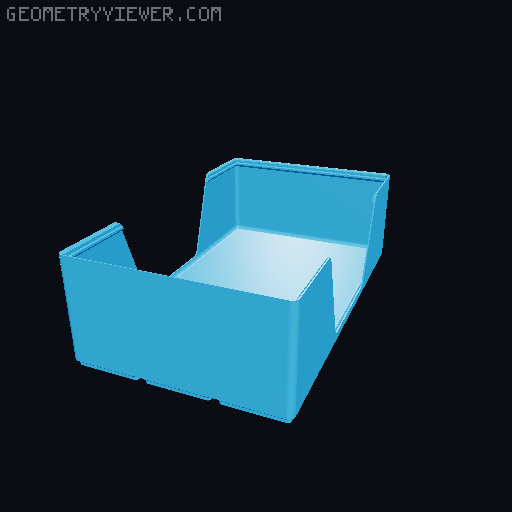 Gridfinity wall cutout collection 3D model thumbnail