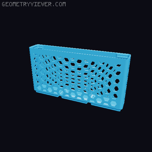 Gridfinity Hex Bins Light (rotated grid) all sizes 3D model thumbnail
