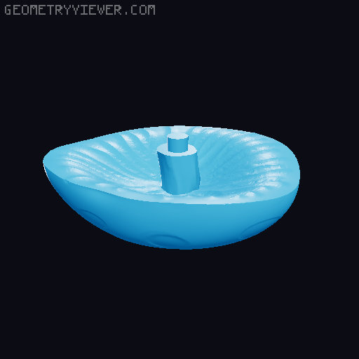 Terrain mushroom with different caps 3D model thumbnail