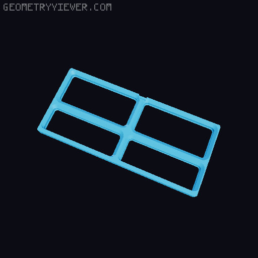 Gridfinity Clip Base - Half Grid Spacers 3D model thumbnail