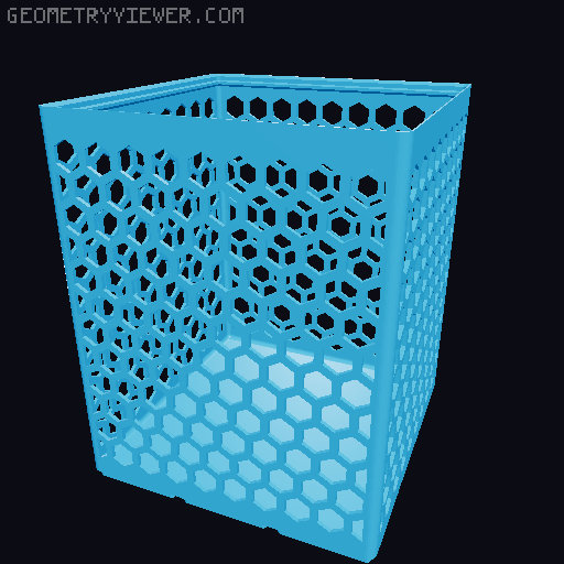 Gridfinity Hex Bins all sizes 3D model thumbnail