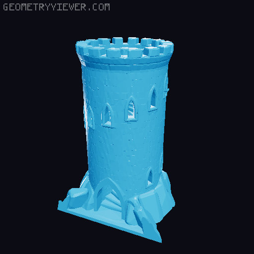 Dice Tower v1 3D model thumbnail