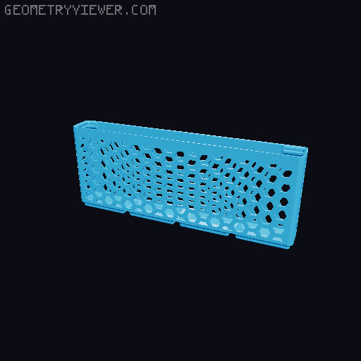 Gridfinity Hex Bins Light (rotated grid) all sizes 3D model thumbnail