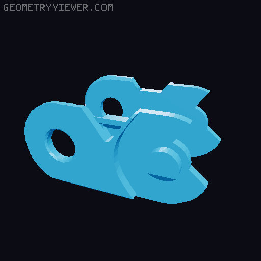 Kobra Go Cable Chain Plates (Prototyp) 3D model thumbnail