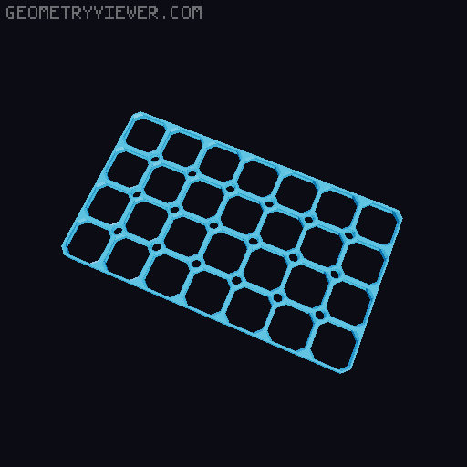 openGrid with Multiboard-compatible screw holes 3D model thumbnail