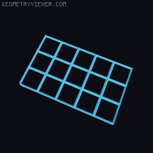 Gridfinity Grid for Ikea Alex 3D model thumbnail
