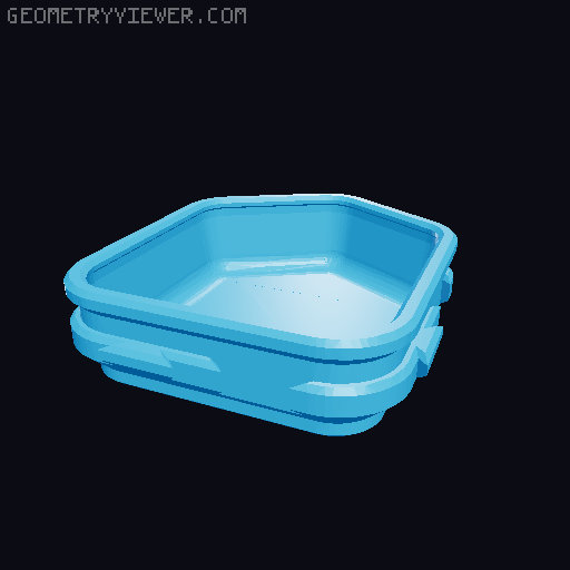 Interlocking Sorting Cups Adapter (Square-Hex Shape Mix) 3D model thumbnail