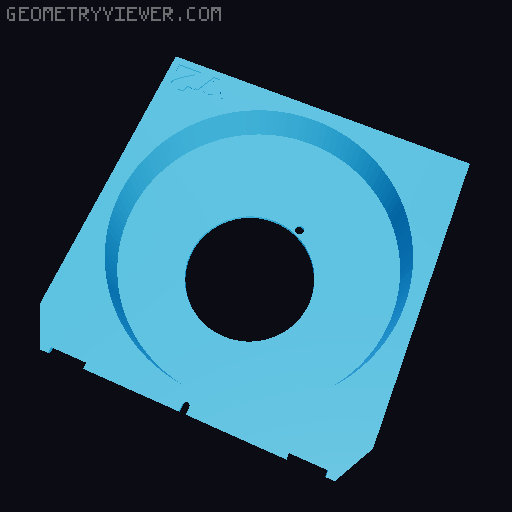 Vega recessed board and adjusted Front bellows frame 3D model thumbnail