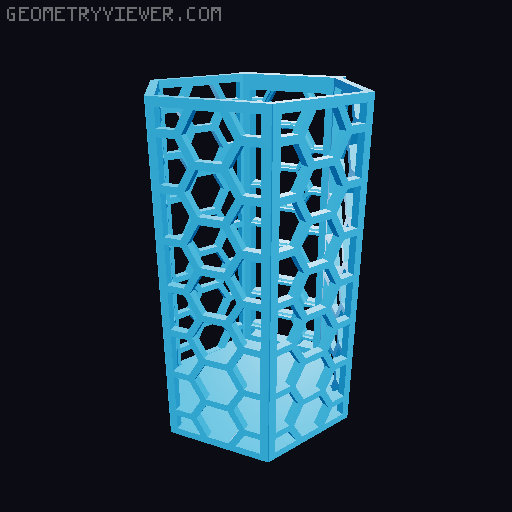 HSW hexagonal baskets v2 with full bottom 3D model thumbnail