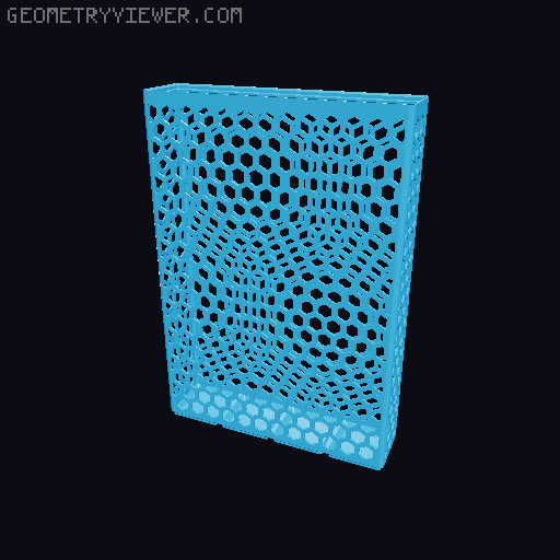 Gridfinity Hex Bins Light all sizes 3D model thumbnail