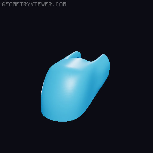 Poseable articulated hand model 3D model thumbnail