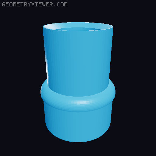 Bedside lamp 3D model thumbnail