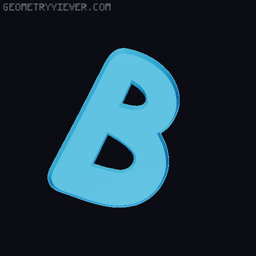 Glowing WLED or LED all alphabet letters and all numbers 8.5 cm high 3D model thumbnail