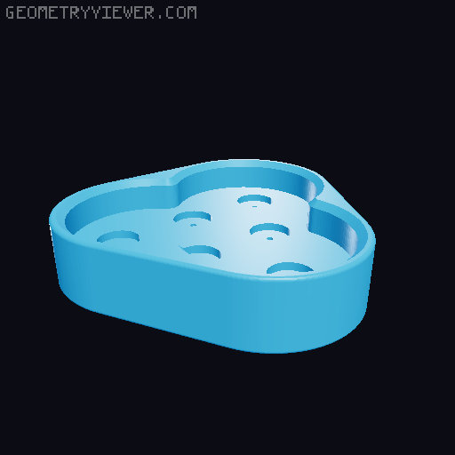 Magnetic sliding fidget 3D model thumbnail