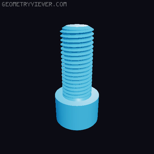 Hundreds of Metric Allen Screws with Cylindrical Head M2 up to M64 3D model thumbnail