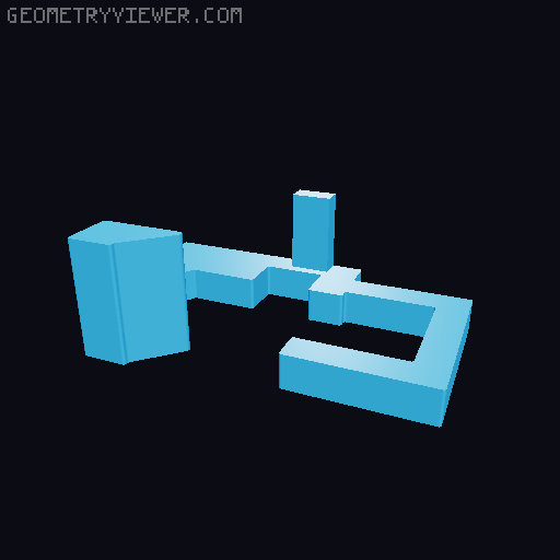 Mini Vault with Lever Tumbler Lock 3D model thumbnail