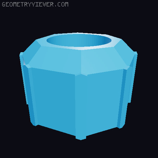 M3-M8 Thumbscrews 3D model thumbnail
