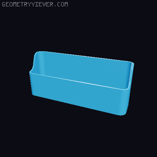 Bin for Ikea skadis - 564 models - hooks need support 3D model thumbnail
