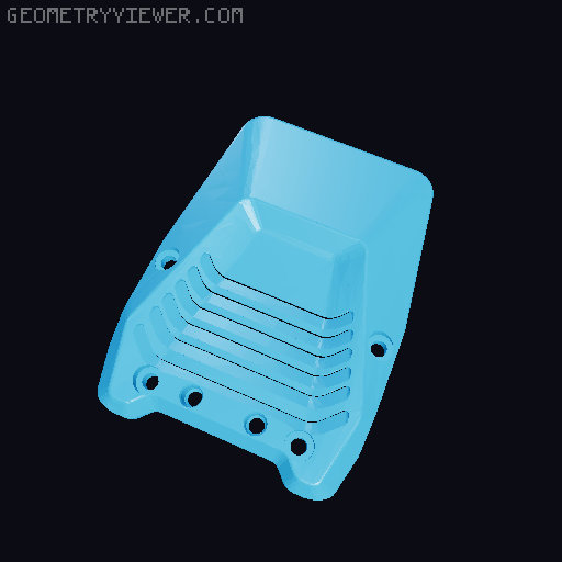 Hero Me Gen 7 part cooling for stock Neptune 3 Pro/Plus/Max Dual 5015 Cooling Shroud 3D model thumbnail