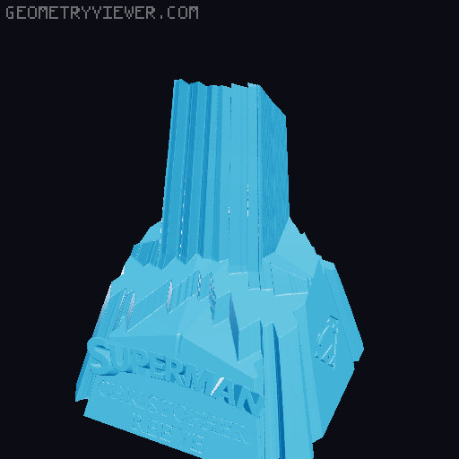Superman Bust 3D model thumbnail