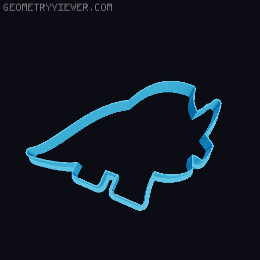 34 Dinosaur cookie cutters / cutter [Dinosaurus vykrajovátka] 3D model thumbnail