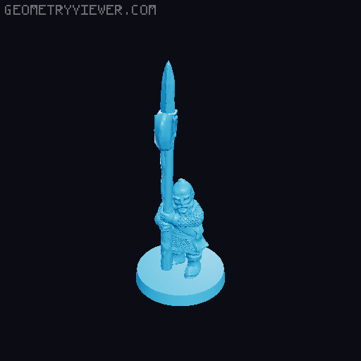 Axemen of Lossarnach 10mm Scale 3D model thumbnail