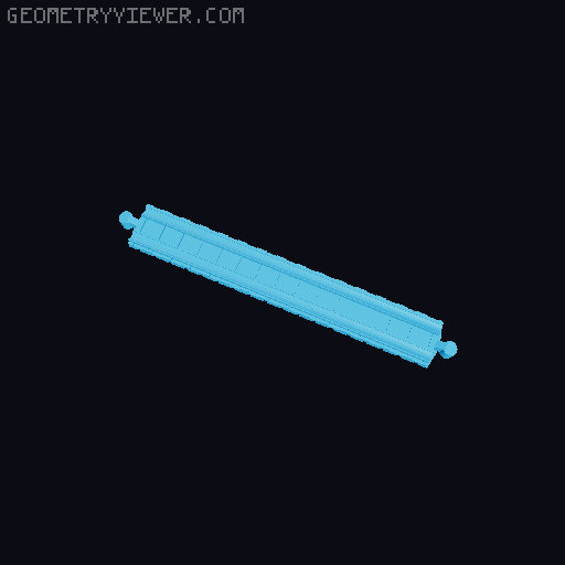 Wooden railway bridge system for Fischertechnik 3D model thumbnail