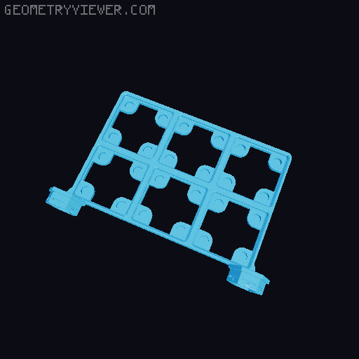 Honeycomb Wall Gridfinity Magnet Base 3D model thumbnail