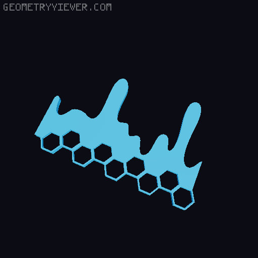 Drippy border corners 3D model thumbnail