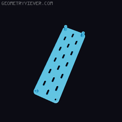 Skadis Pegboard, all sizes 80 to 360mm 3D model thumbnail